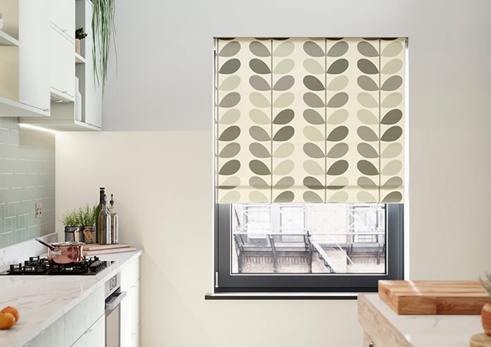 Orla Kiely Multi Stem, Warm Grey - Twist&Fit Roman Blind - Image 3